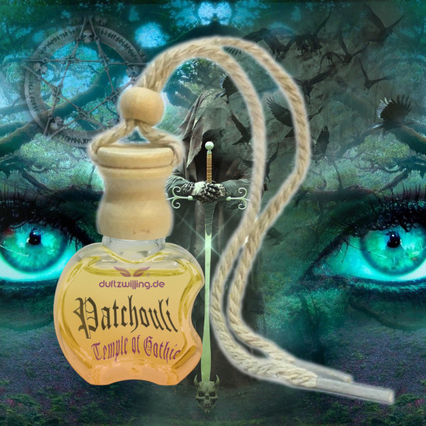 MEGA Autoparfüm PATCHOULY Autoduft PATCHOULI - TEMPLE OF GOTHIC intensiver Duft Düftöl Anhänger