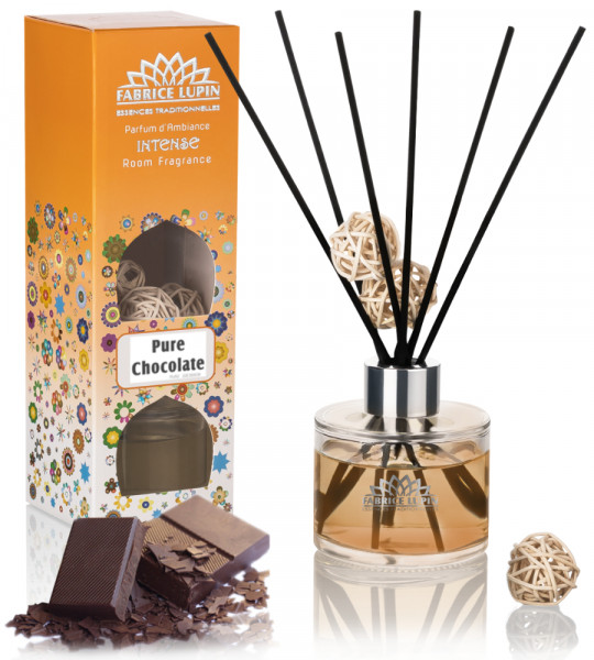 INTENSE Raumduft PURE CHOCOLATE 135ml Reed Diffuser Set von FABRICE LUPIN Schokolade Lufterfrischer